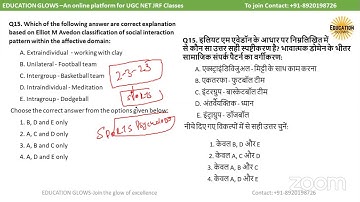 Sports Psychology UGC NET PYQ- June 2023 by KAILASH KUMAR | Detailed analysis of question