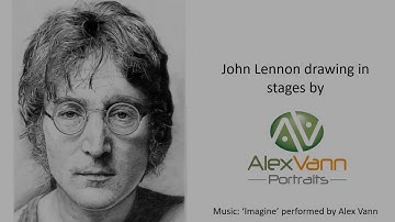 John Lennon drawing in time lapse by Alex Vann