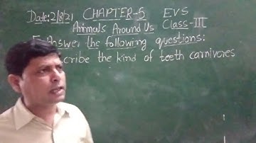 Class III EVS 02-08-2021 by Mr Rupesh Chapter 5 Animals Around Us