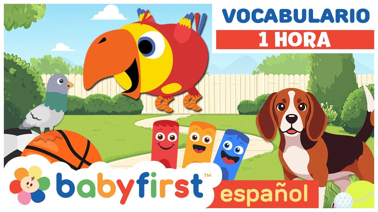 Animales y juegos: ¡Nuevas palabras y vocabulario! | Larry el loro | Huevos sorpresa | BabyFirst