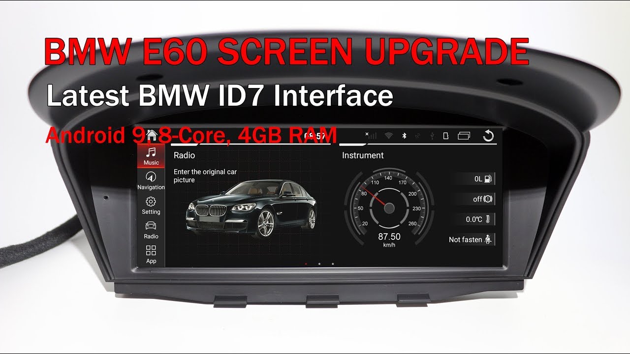 BMW E60 Screen Upgrade Android Navigation Support Apple