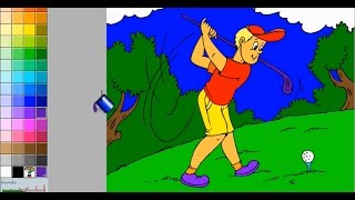 Golf Kids Coloring Pages | Sport Coloring Pages