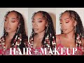 SUMMER VACAY BRAIDS + SMOKEY SUNSET SOFT GLAM MAKEUP | BEAUTY FOREVER HAIR CO.