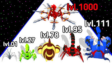 Scorpion Run Evolution And Clash Level Up Scorpion 3D Part -1 Gameplay (New update) 2024