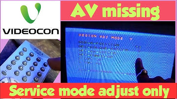 Videocon TV.//AV option missing in crt tv. / Akai, Sansui, Videocon.