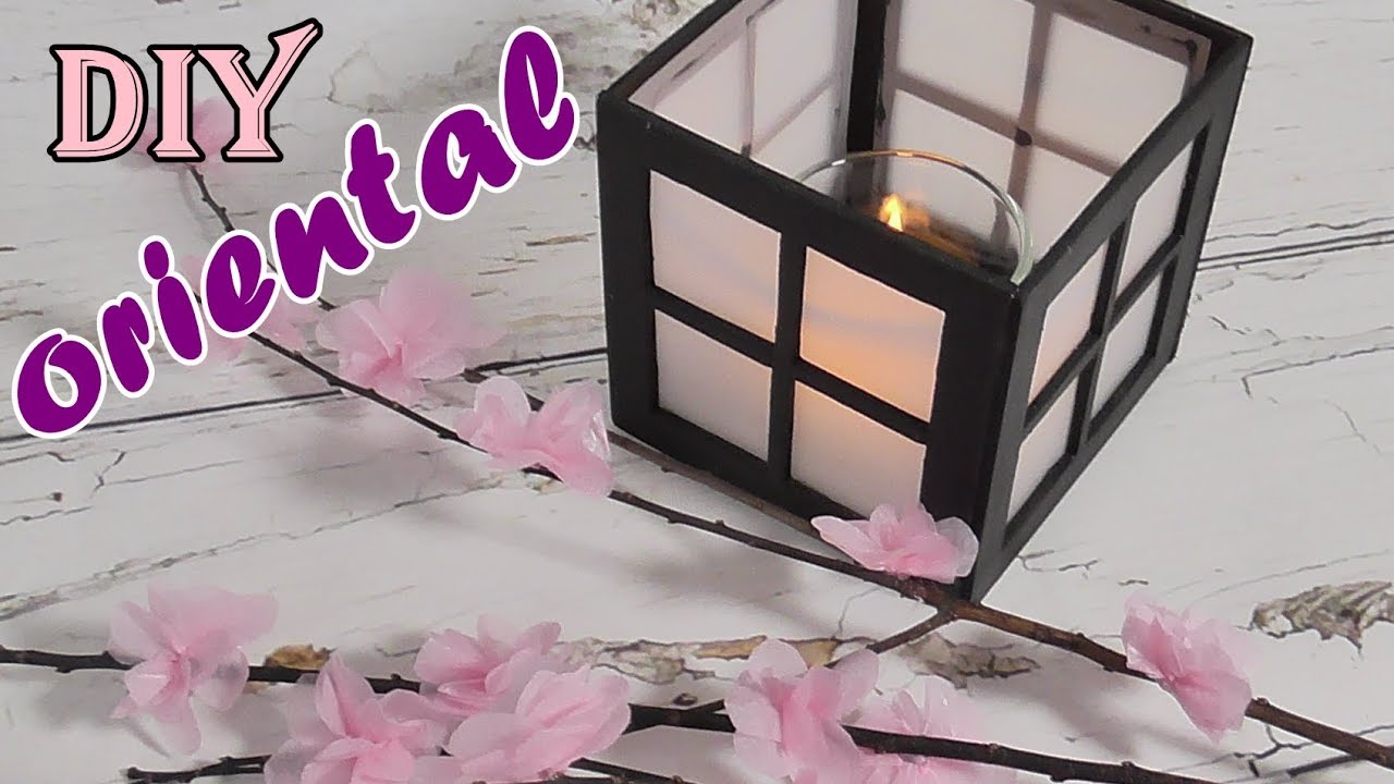Ideas de decoración oriental. Portavelas y Flor de cerezo