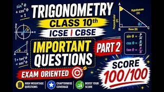 ICSE/CBSE Class 10 Trigonometry Chapter | Complete Introduction | PART 2 SELINA SOLUTIONS