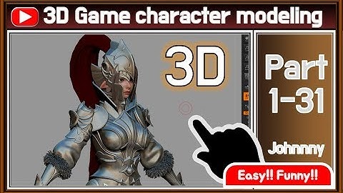 31 | 3D Game Character Modeling tutorial | 3D 게임캐릭터 모델링 | zbrush & 3ds max |  [ Johnnny 3D]