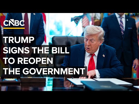 President Trump signs the bill to reopen the government — 2/3/2026