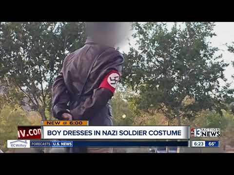 Boy Dresses In Nazi Soldier Costume