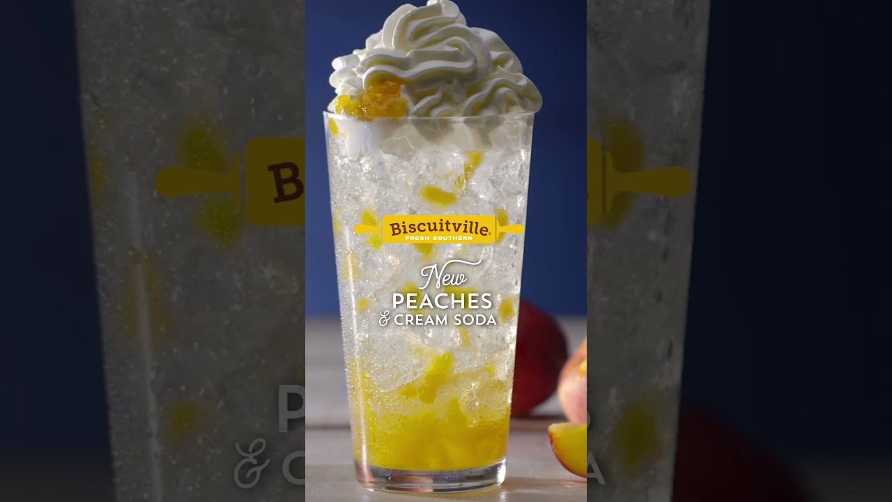 New PEACHES CREAM SODA Biscuitville