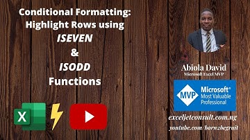 Conditional Formatting: Highlight Entire Rows using ISEVEN and ISODD Functions in Excel