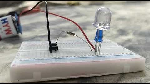 LED ON OFF with Push Button on Breadboard using 9V