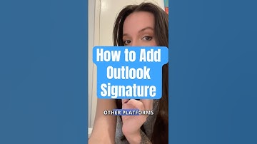 How to add Outlook Signature- EASY