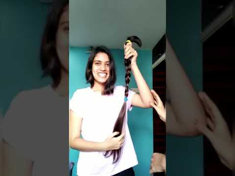 Long hair cut