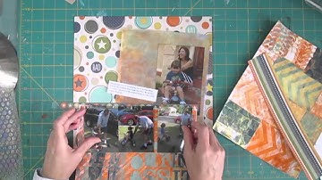 Scrapbook Process Using a 2 Page sketch for 1 page layout