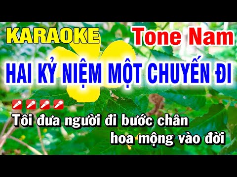 Karaoke Hai Kỷ Niệm Một Chuyến Đi - Tone Nam - Nhạc Sống Hoài Phong Organ