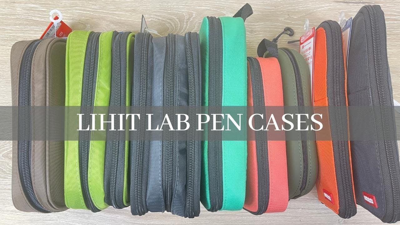 Lihit Lab Flat Type Pen Case - Wide - Black