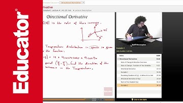 Multivariable Calculus: Directional Derivative