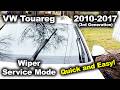 Volkswagen Touareg 7P: Windshield Wiper Service Mode (2010-2017) - Easy DIY