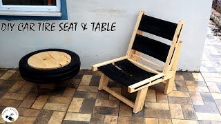 DIY Car Tire Seat &amp; Table / Eski Araba Lastiğinden Koltuk ve Sehpa Yapımı