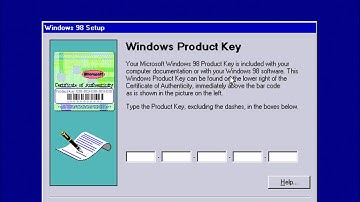 Windows 98 installation