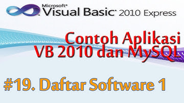 Contoh Pembuatan Aplikasi Visual Basic 2010 Dengan MySQL, 19, Menampilkan Data Dari Tabel Software 1