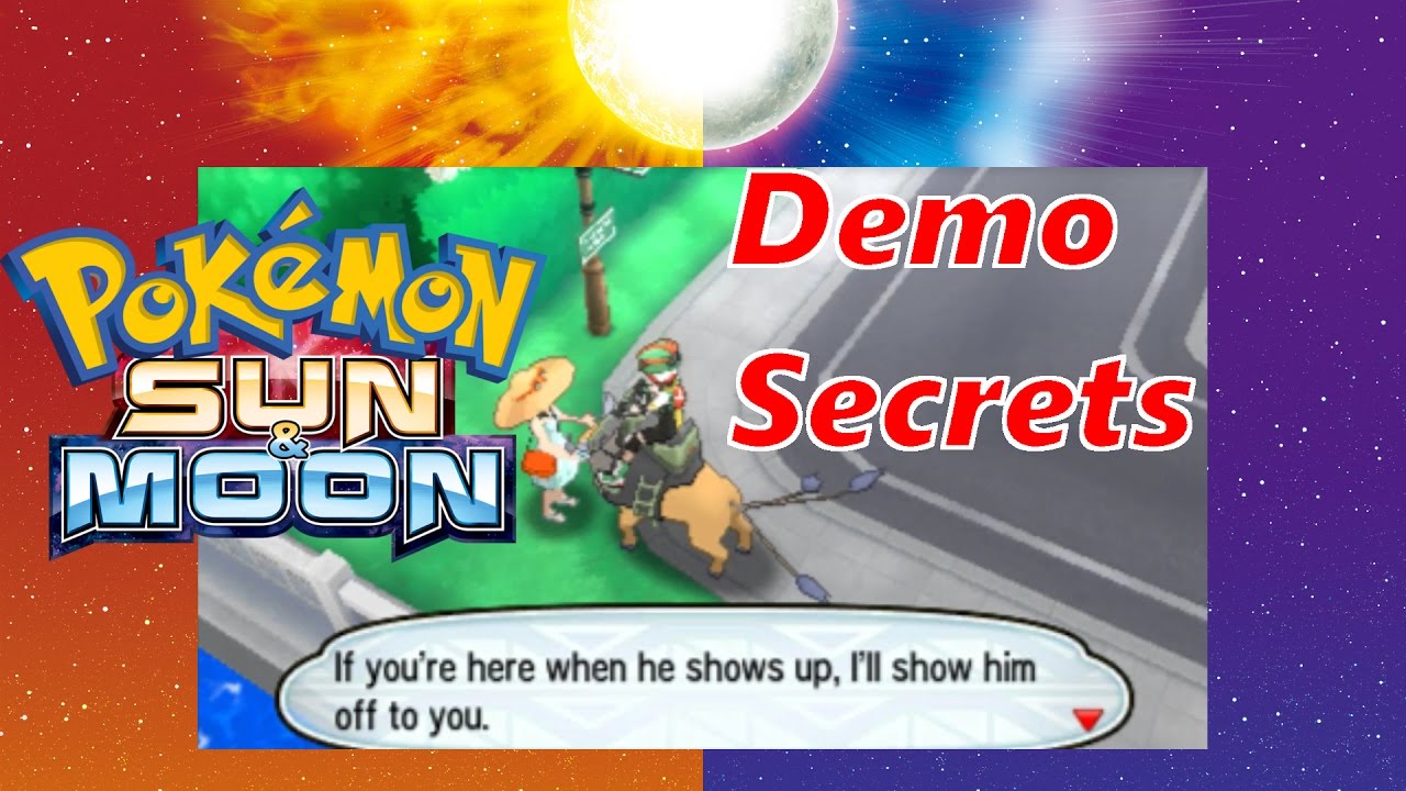 Pokemon Sun and Moon Demo Secret Events! - YouTube