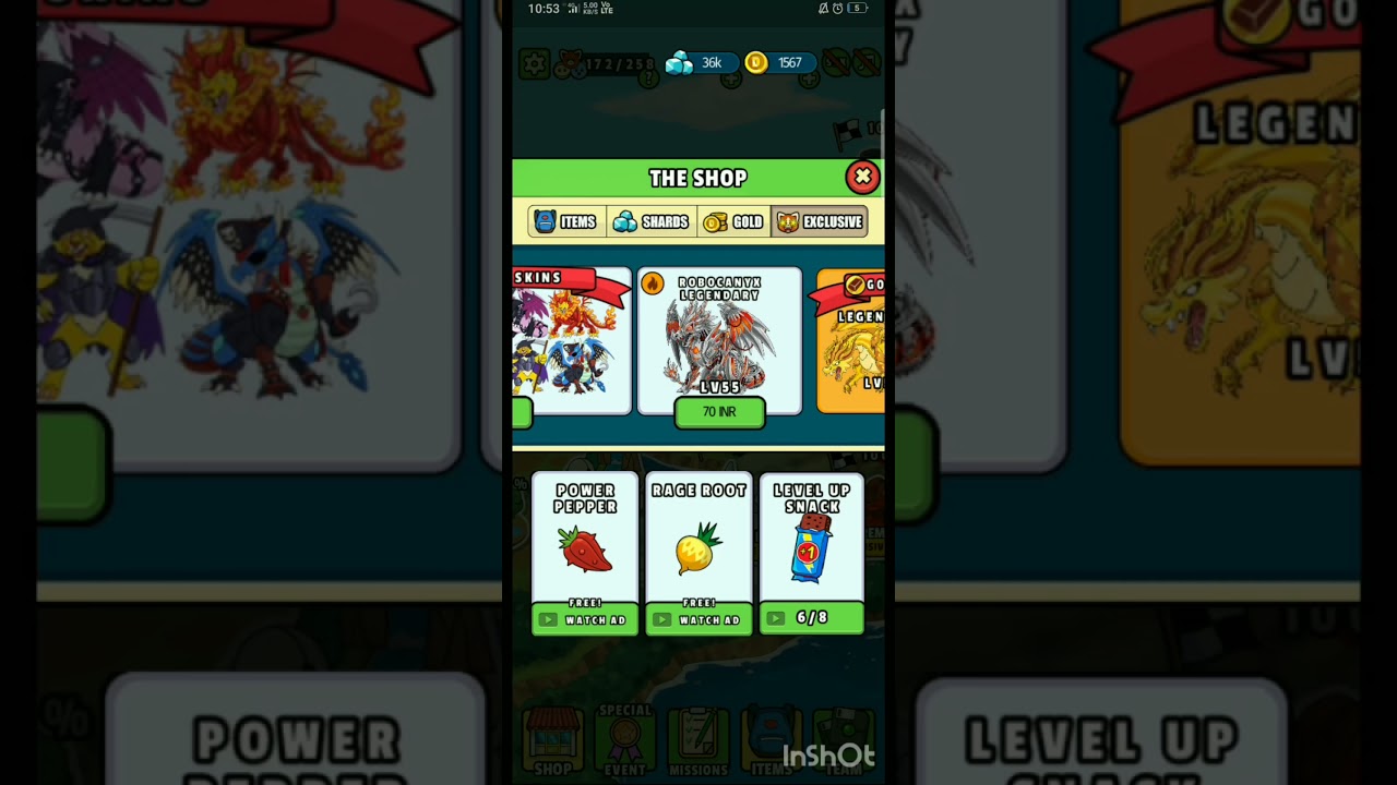 Buying ROBOCANYX max out in Dynamons world 