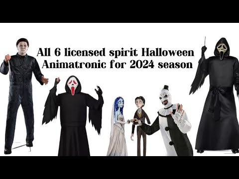 All 6 Licensed Spirit Halloween 2024 Animatronics Youtube 