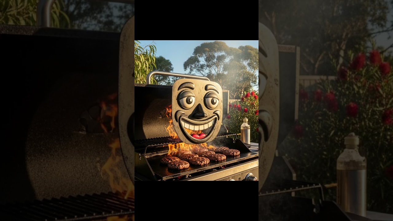 🔥 “The Sizzlin’ Stereotype” — When a BBQ Grill’s Had Enough of Aussie Clichés! 🇦🇺
