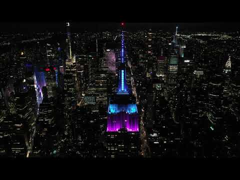 Empire State Building Light Show Celebrating Coldplay's \