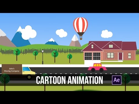 Cartoon Animation - Building a Town - After Effects Tutorial
