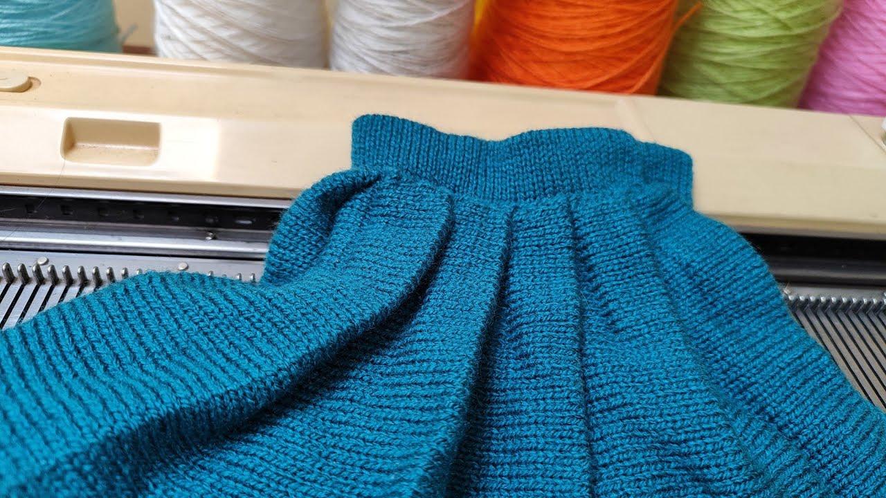 CURSO DE TEJIDOS A MAQUINA: N° 58 FALDA TABLEADA