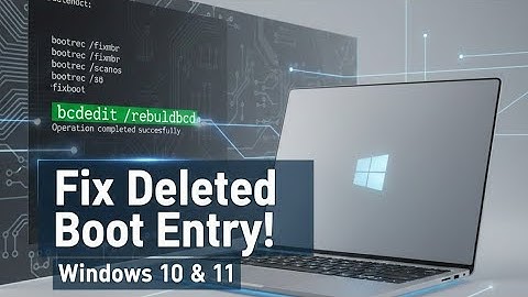 Repair a Deleted Boot Entry! | Works Windows 10&11