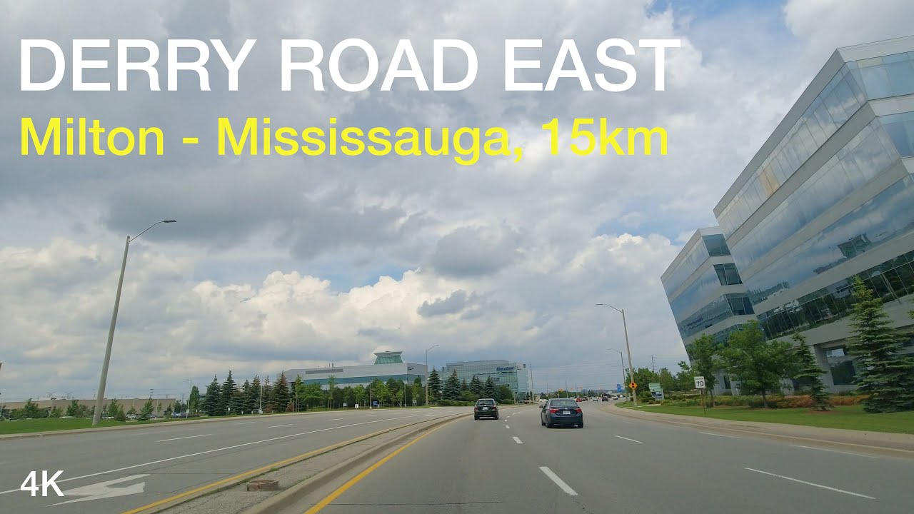 Driving Derry Road East from Milton to Mississauga, 15km YouTube