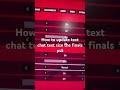 How to update text chat text size the finals ps5