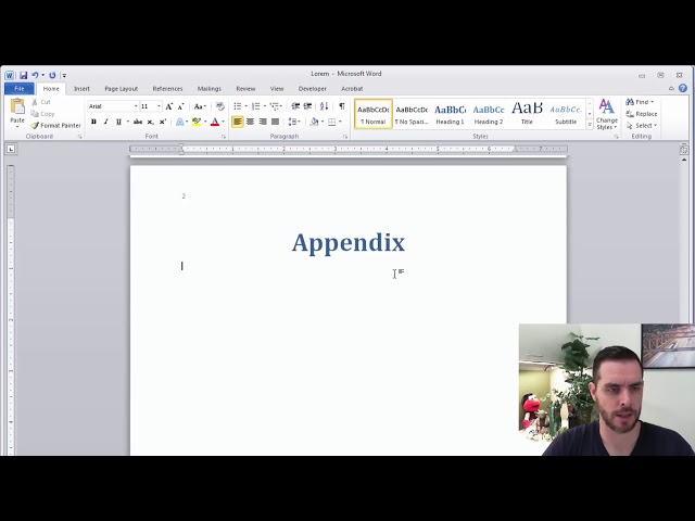 How to Add an Appendix to a Word Document class=