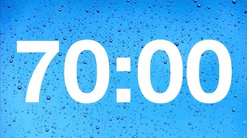 timer - 70 minute countdown with rain sounds .