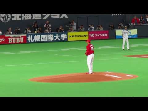【悪画質】黒田博樹 現役最後の1球@札幌ドーム【身内用】2016/10/25