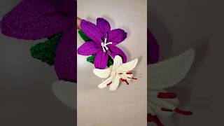 Crosiya Lily Flower#ytshorts#prabhacreativity#howtomakewoolenflower