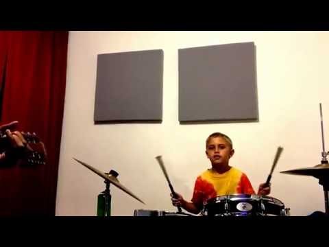 Nate Practices Drums