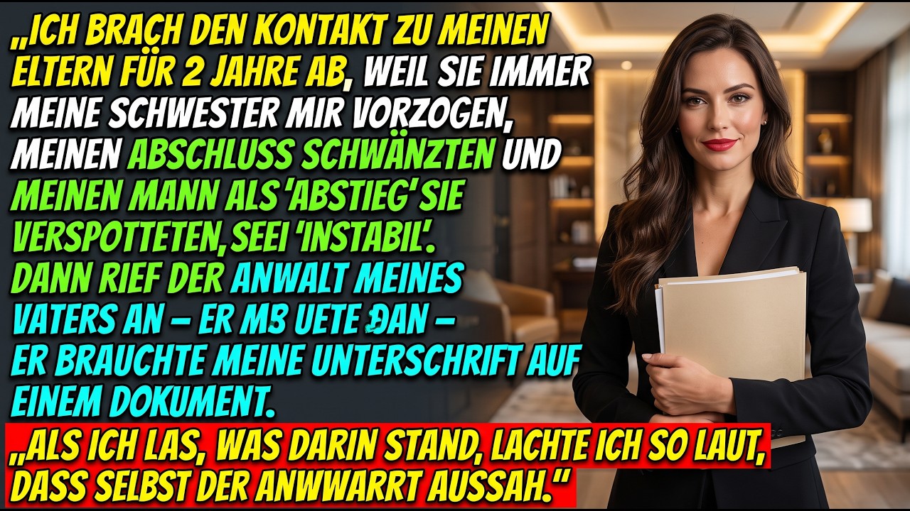 Meine Eltern schickten mir einen Anwalt, um mich dazu zu bringen, auf das Haus meines Großvaters am See zu verzichten – das einzige Zuhause, das ich je hatte. Zwei Jahre lang hatten sie so getan,...