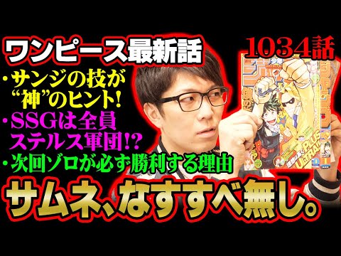 サンジの“悪魔”が“魔神”に！サンジの技の前に放ったセリフが重大要！？クイーンの発明が今後の展開を大きく揺るがす！！【 ワンピース 1034話 】 ※ジャンプネタバレ注意 考察