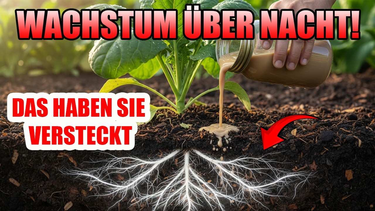 Wurzeln explodieren sofort und verdreifachen die Ernte – Nur einmal damit gießen!