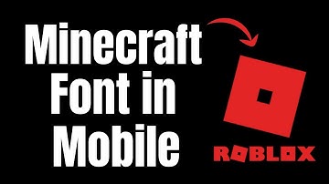 How to GET Minecraft Font in Roblox Mobile