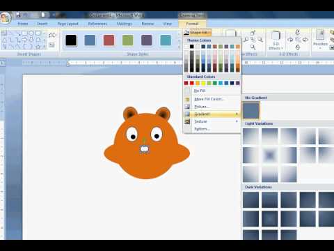 Drawing a cartoon in MS Words - YouTube