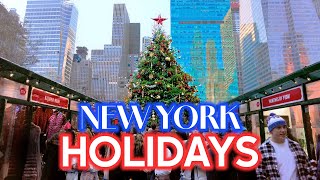 Holiday Season in NEW YORK 🎉 Bryant Park, Times Square, and Rockefeller Center