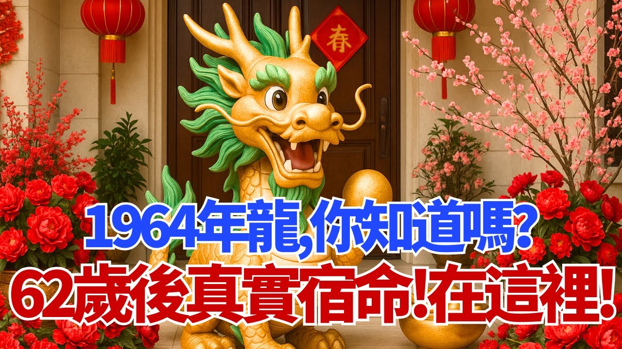 1964年屬龍人，62歲後『真實宿命』曝光！是龍是蟲，一看便知！#1964年屬龍 #屬龍2026年運勢 #晚年運勢 #生肖命理 #2026馬年 #屬龍 #62歲屬龍 #甲辰龍 #2026生肖龍運勢