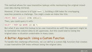 Enhancing PostgreSQL with Case-Insensitive GIN Indexing